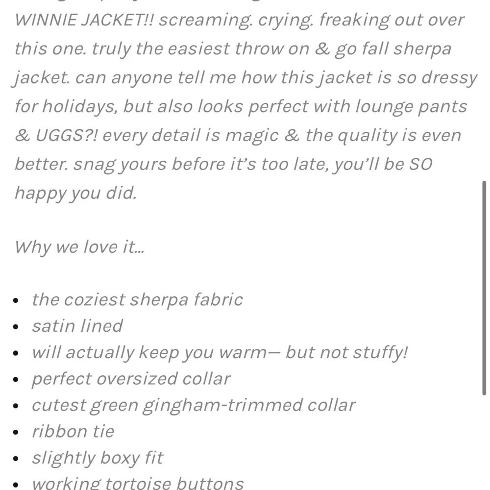 Things between Teddy Jacket with green Accents